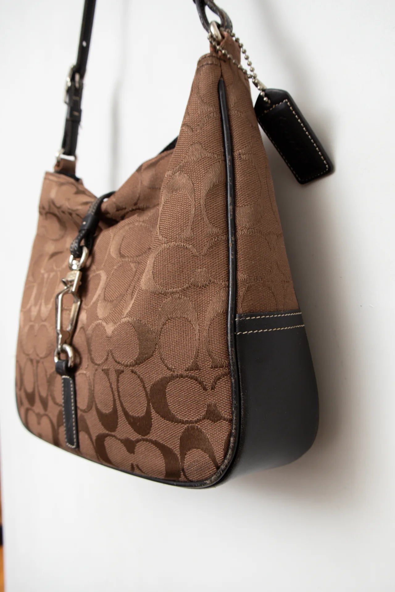 #176 Coach Hobo Shoulder Bag Brown | c. 169