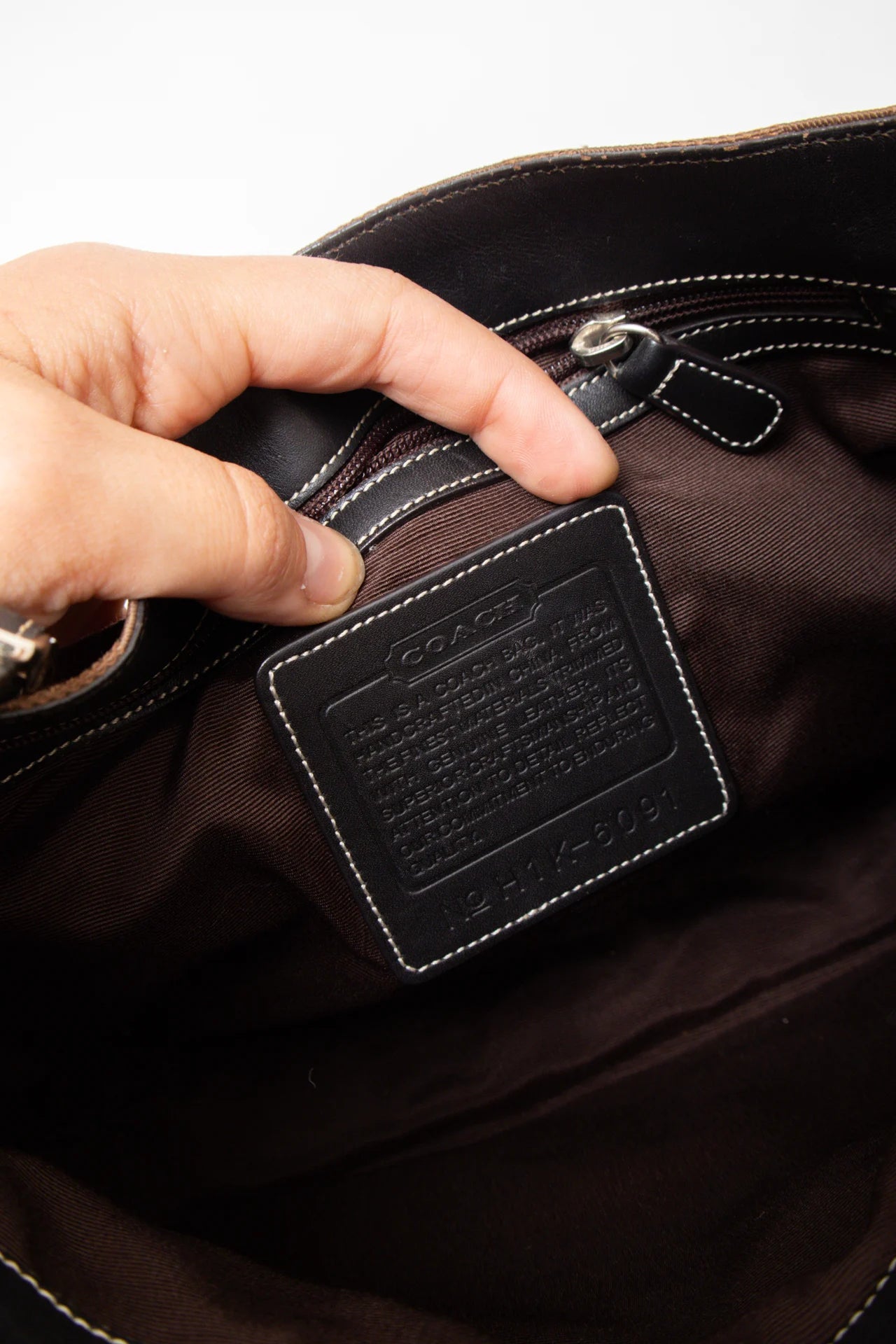 #176 Coach Hobo Shoulder Bag Brown | c. 169