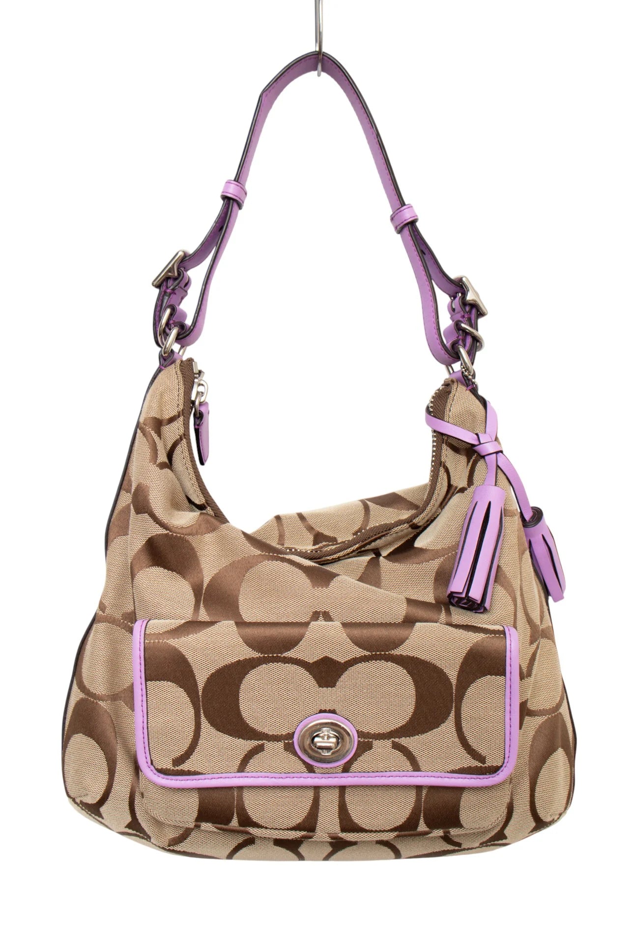 #177 Coach Hobo Shoulder Bag Beige | c. 169