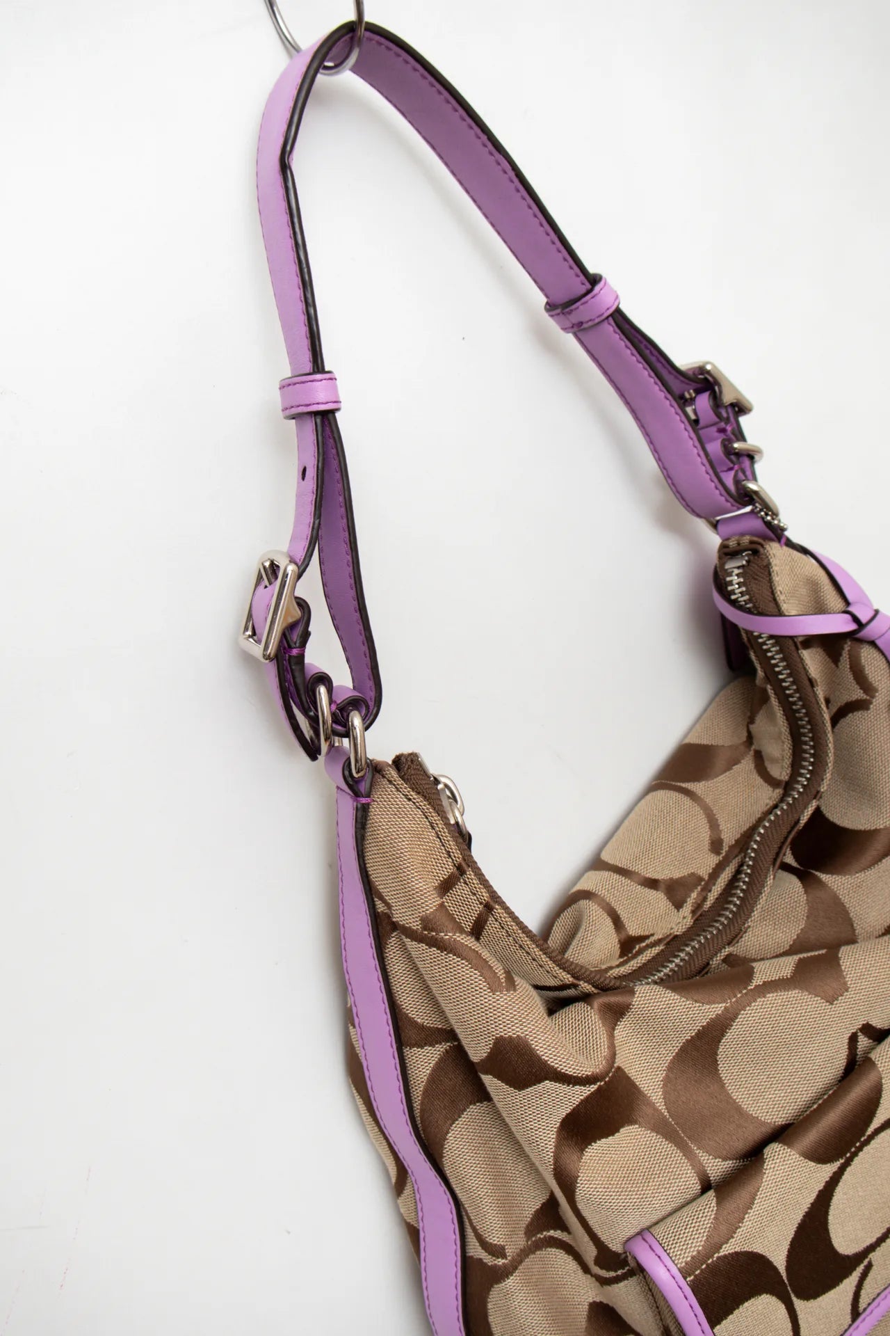 #177 Coach Hobo Shoulder Bag Beige | c. 169