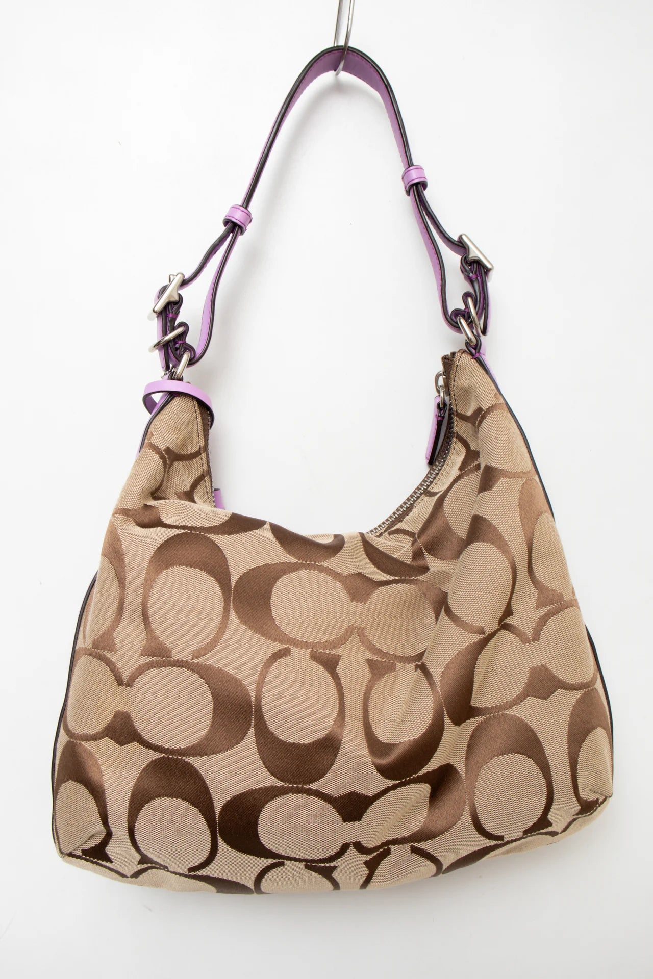 #177 Coach Hobo Shoulder Bag Beige | c. 169