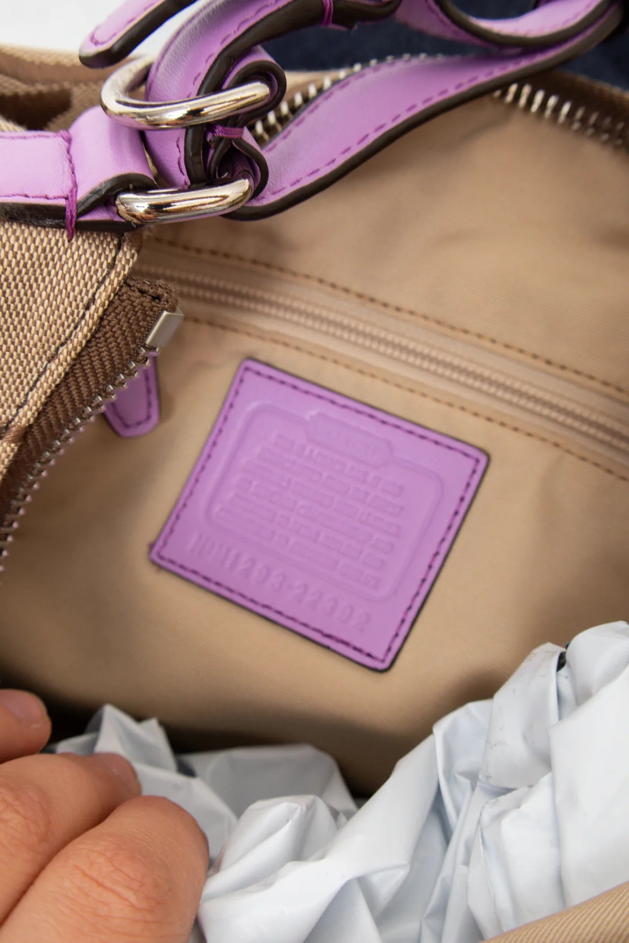 #177 Coach Hobo Shoulder Bag Beige | c. 169