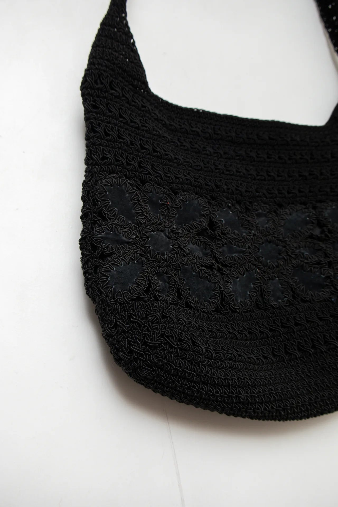 #188 Crochet Shoulder Bag Black | c. 169
