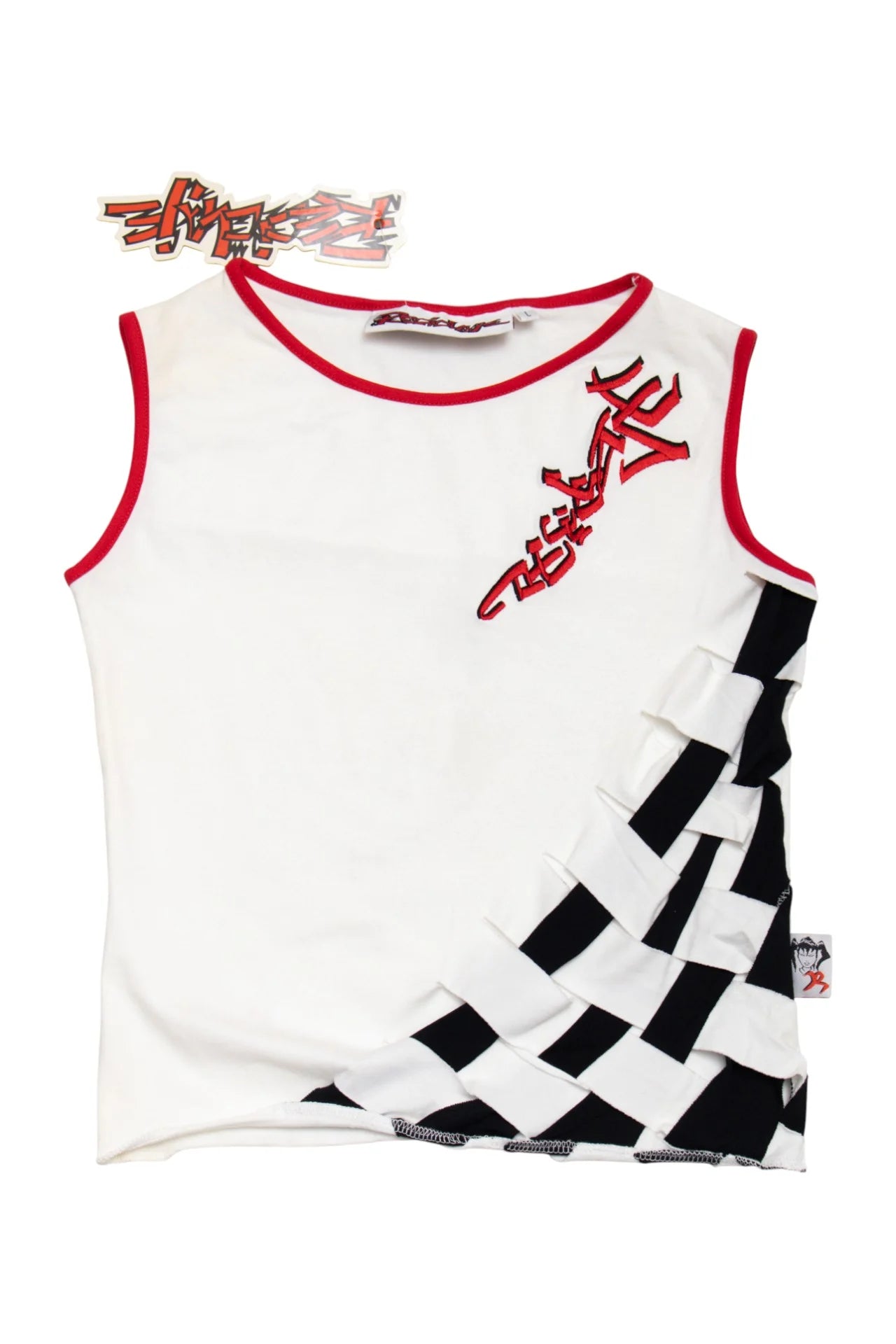 #22 Sleeveless Graphic Tank Top White | c. 170 | Size 12