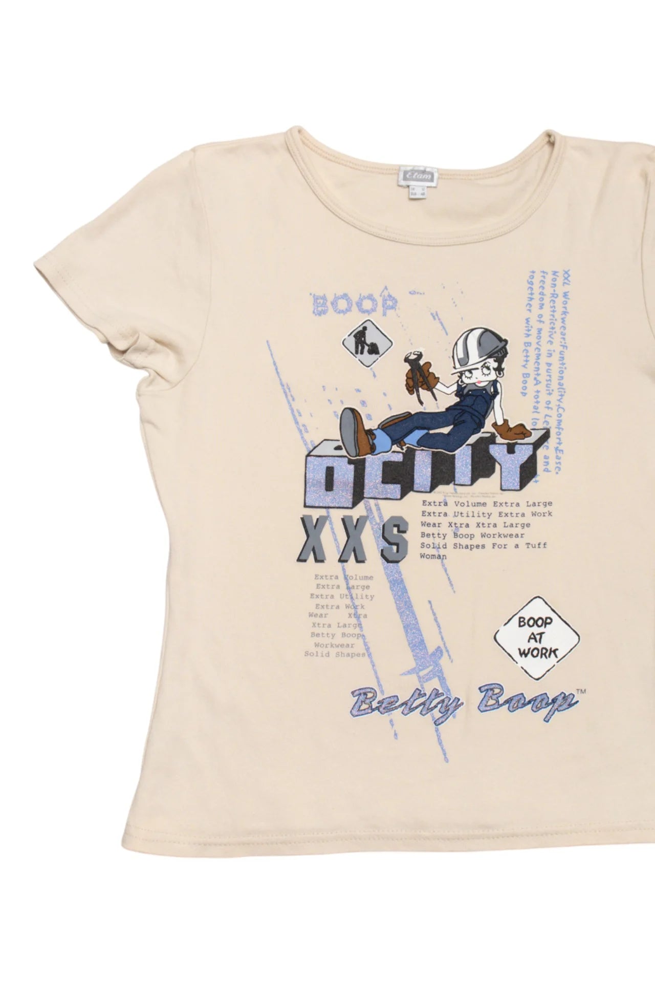 #23 Etam Betty Boop Graphic T-shirt Beige | c. 170 | Size 12