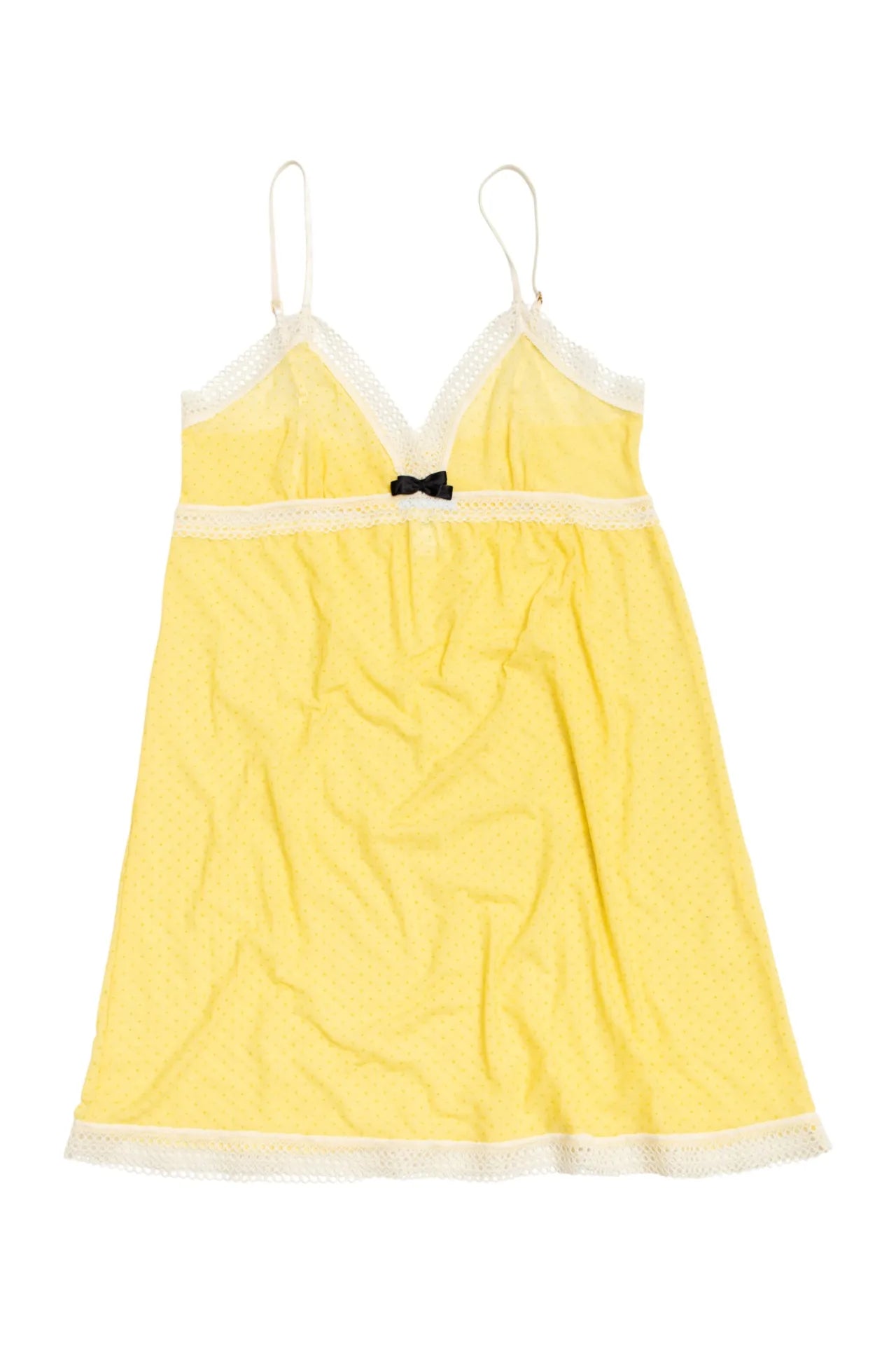 #75 Eberjey Sheer Mesh Slip Yellow | c. 170 | Size 10