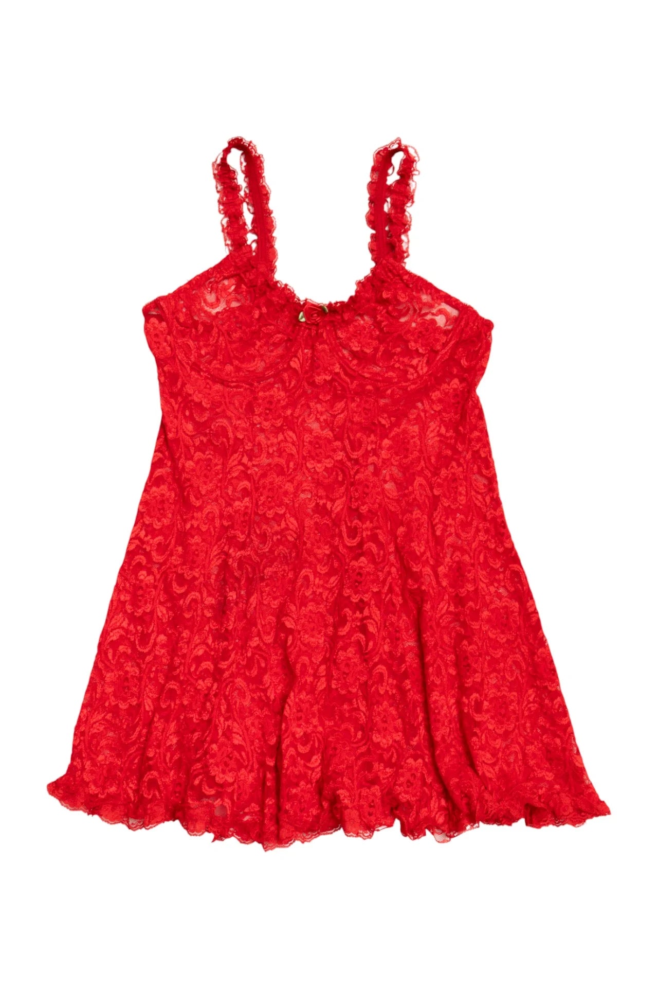 #82 Inner Most / Sears Lace Babydoll Slip / Lingerie Nightie Red | c. 170 | Size 12