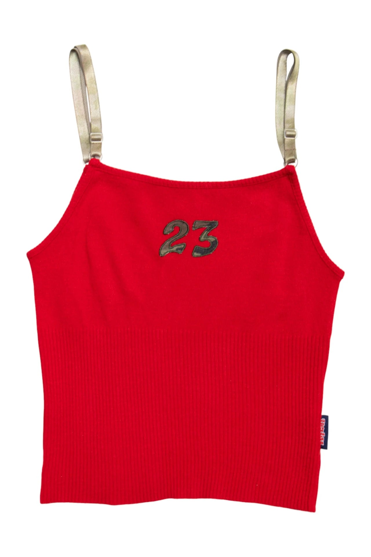 # Italian Killah Red Knit Camisole Top With 23 Motif Red | c. 170 | Size 6