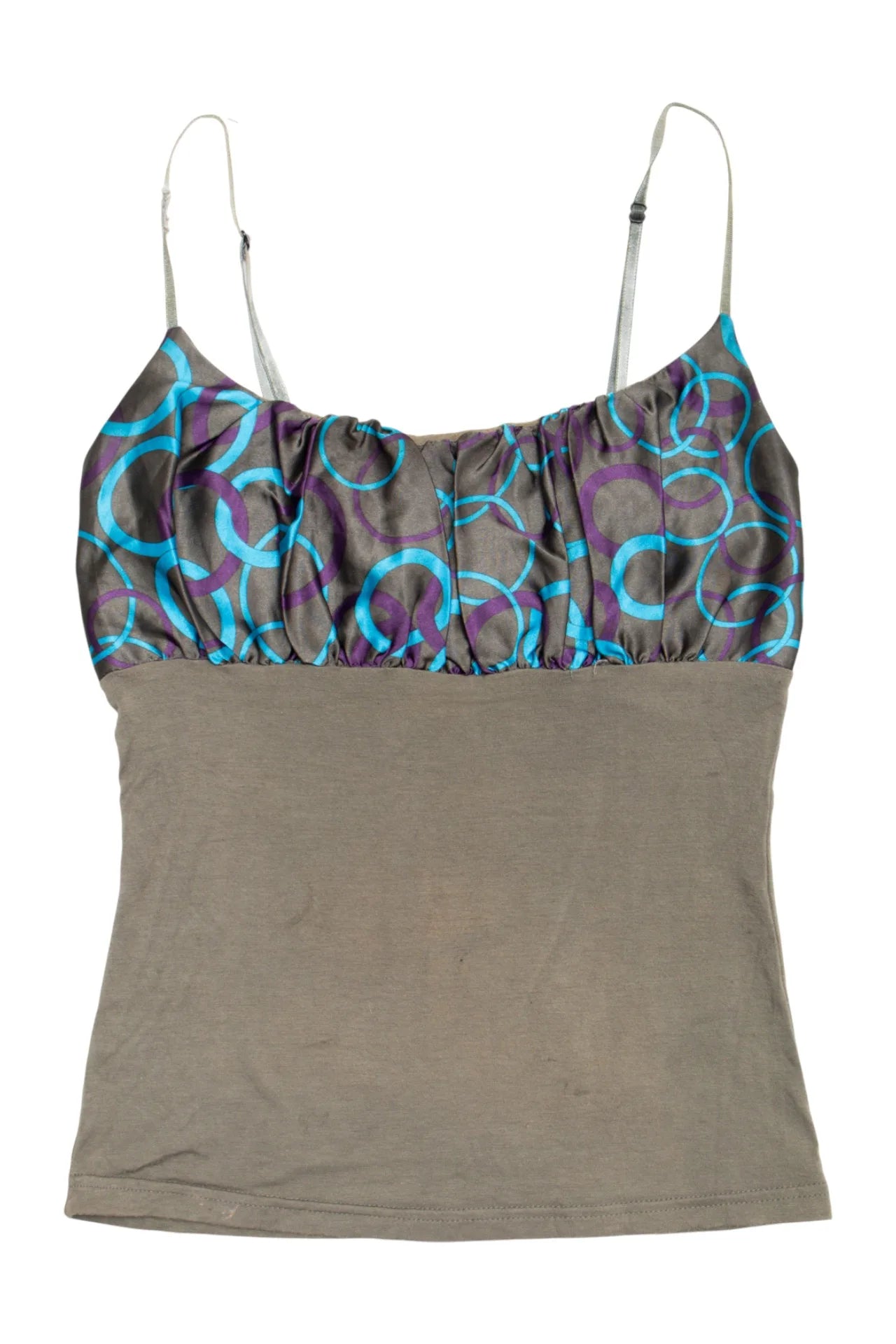 #143 Printed Bust Panel Camisole Top Brown | c. 170 | Size 10