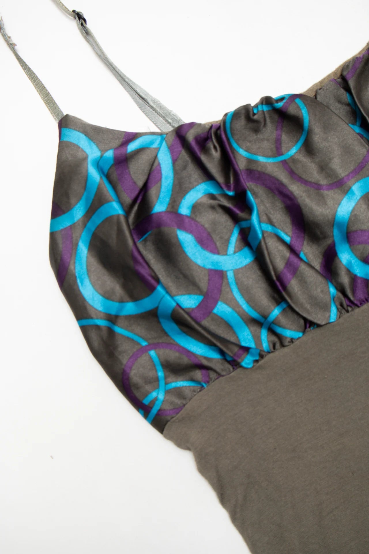 #143 Printed Bust Panel Camisole Top Brown | c. 170 | Size 10