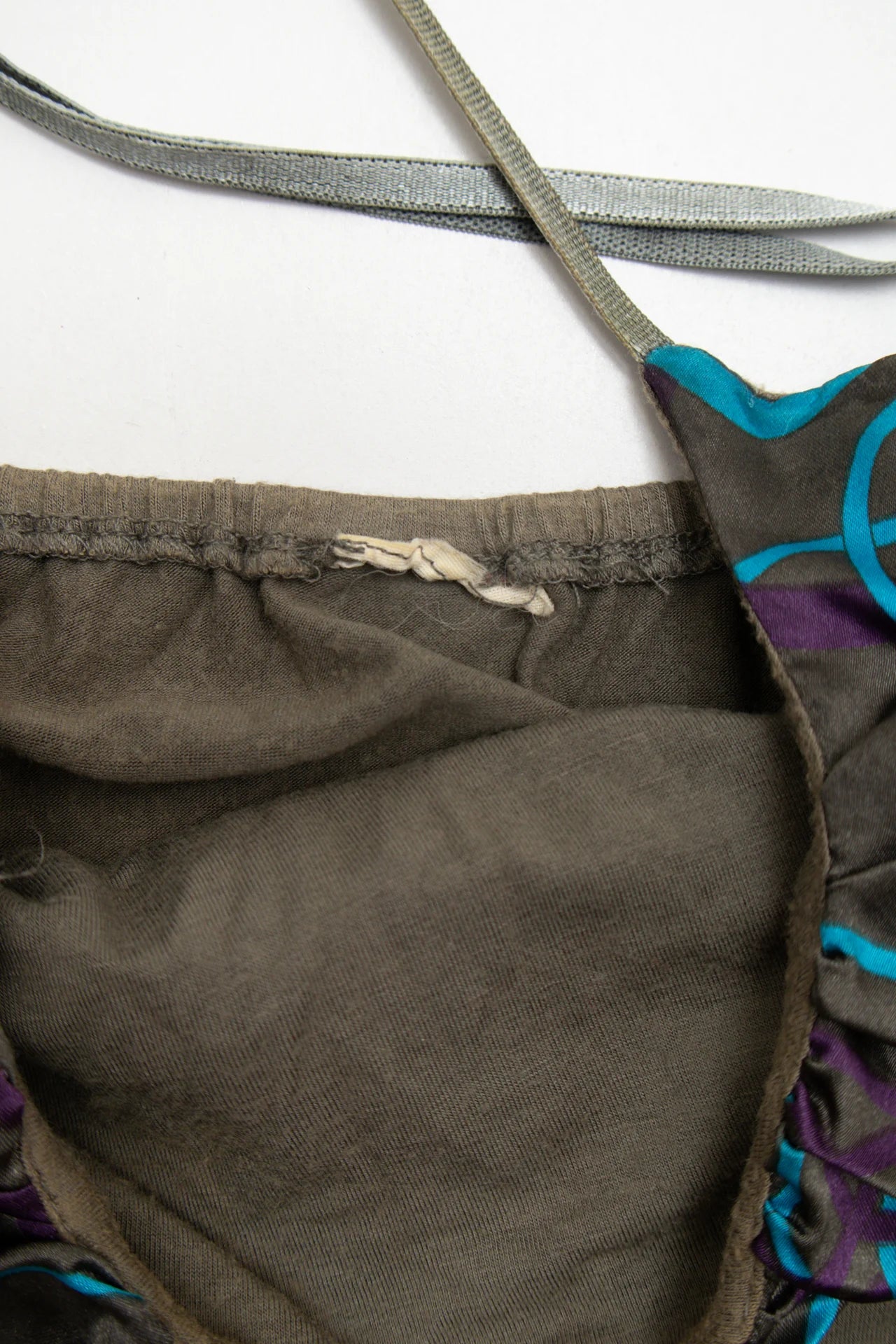 #143 Printed Bust Panel Camisole Top Brown | c. 170 | Size 10