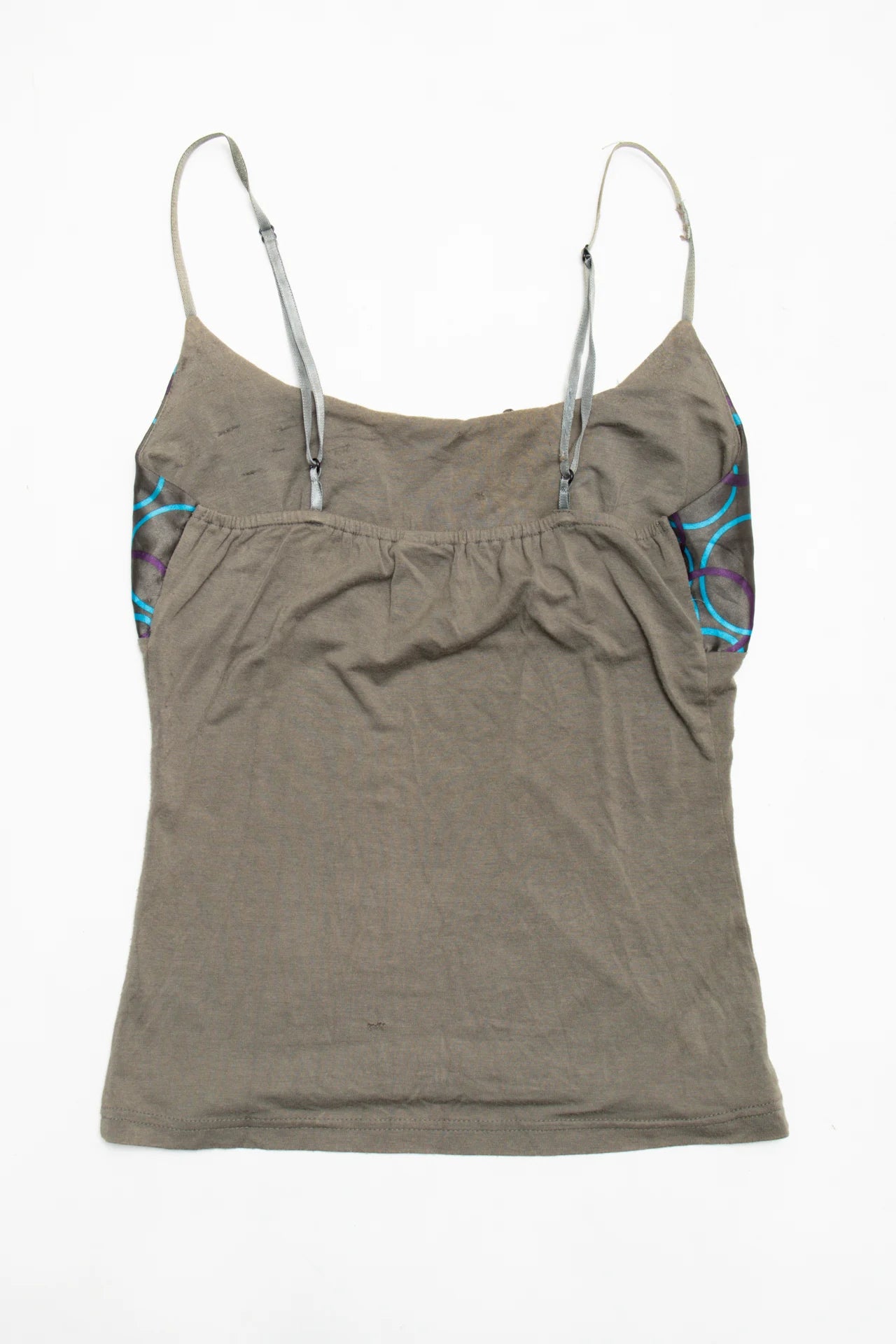 #143 Printed Bust Panel Camisole Top Brown | c. 170 | Size 10