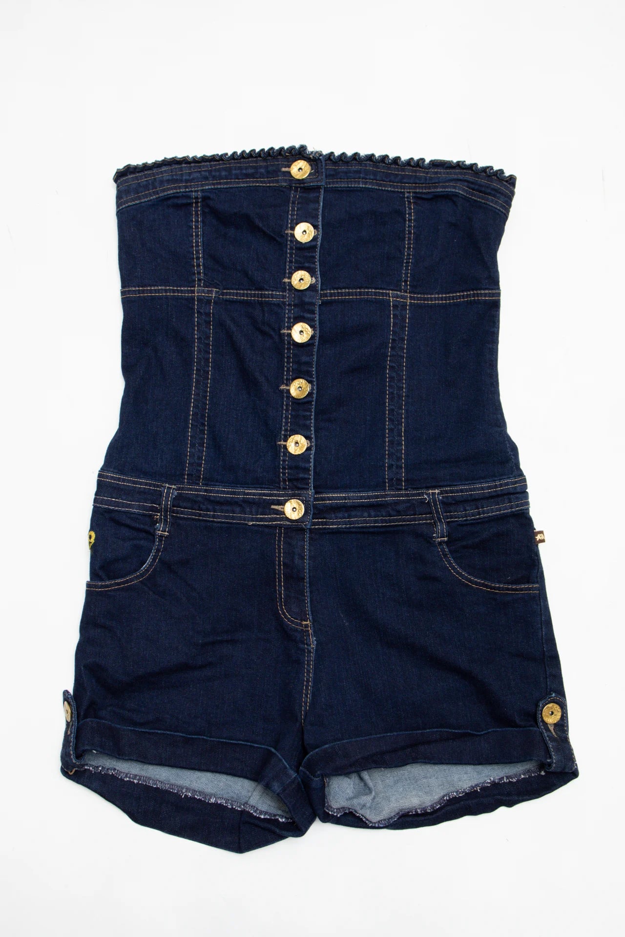 #147 Meca Strapless Denim Romper Blue | c. 170 | Size 14