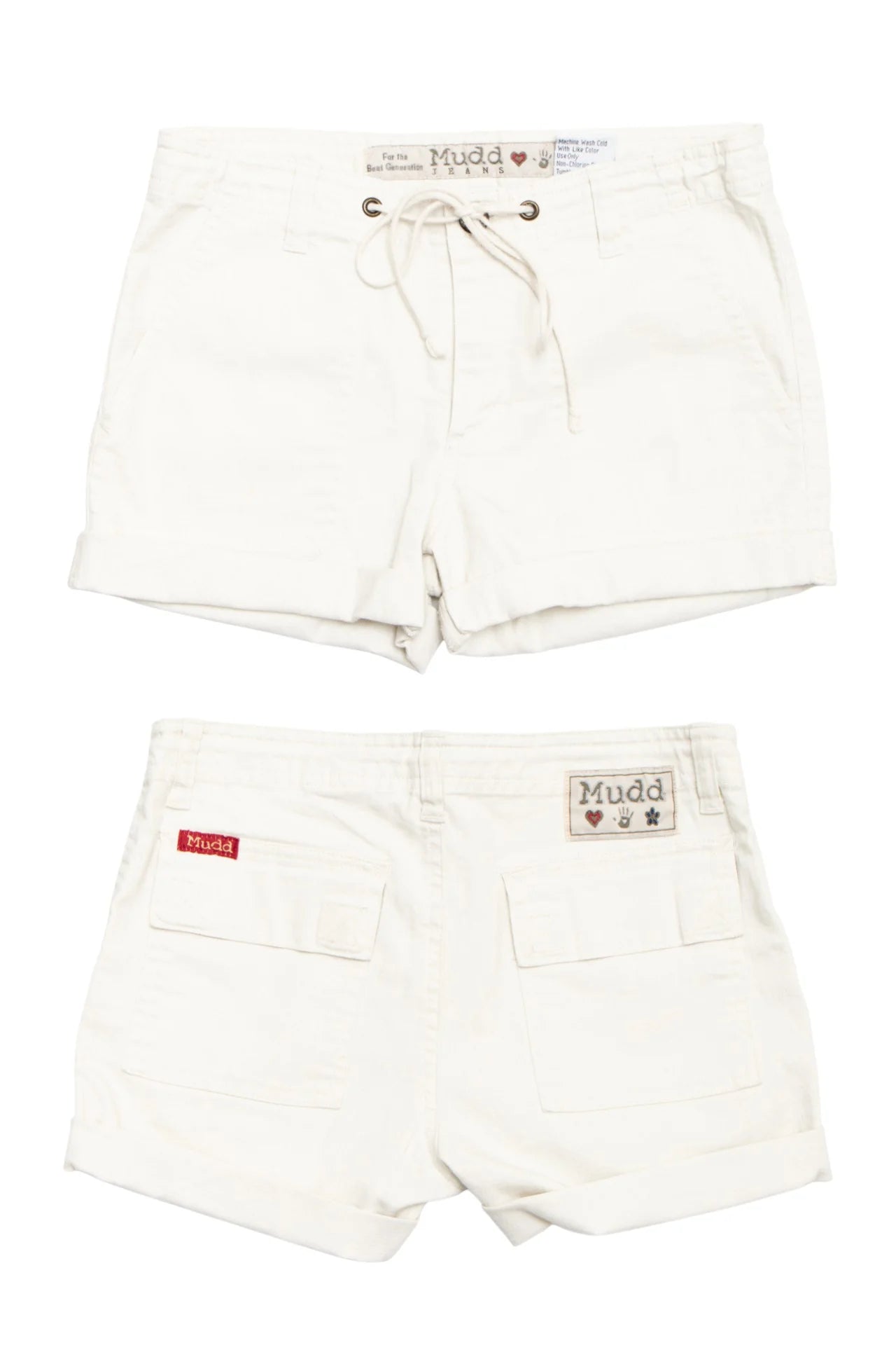 #157 Mudd Jeans Casual Twill Shorts White | c. 170 | Size 4/6