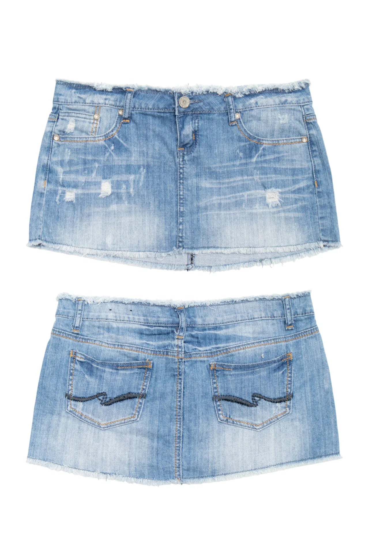 #173 Almost Famous Denim Mini Skirt Blue | c. 170 | Size 10