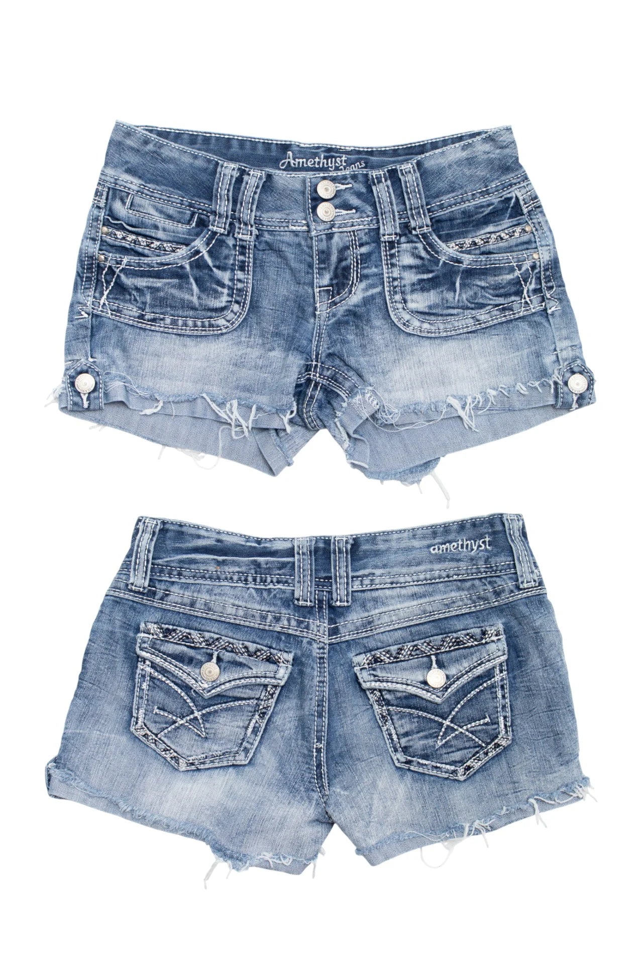 #183 Amethyst Jeans Denim Cut-off Shorts Blue | c. 170 | Size 6