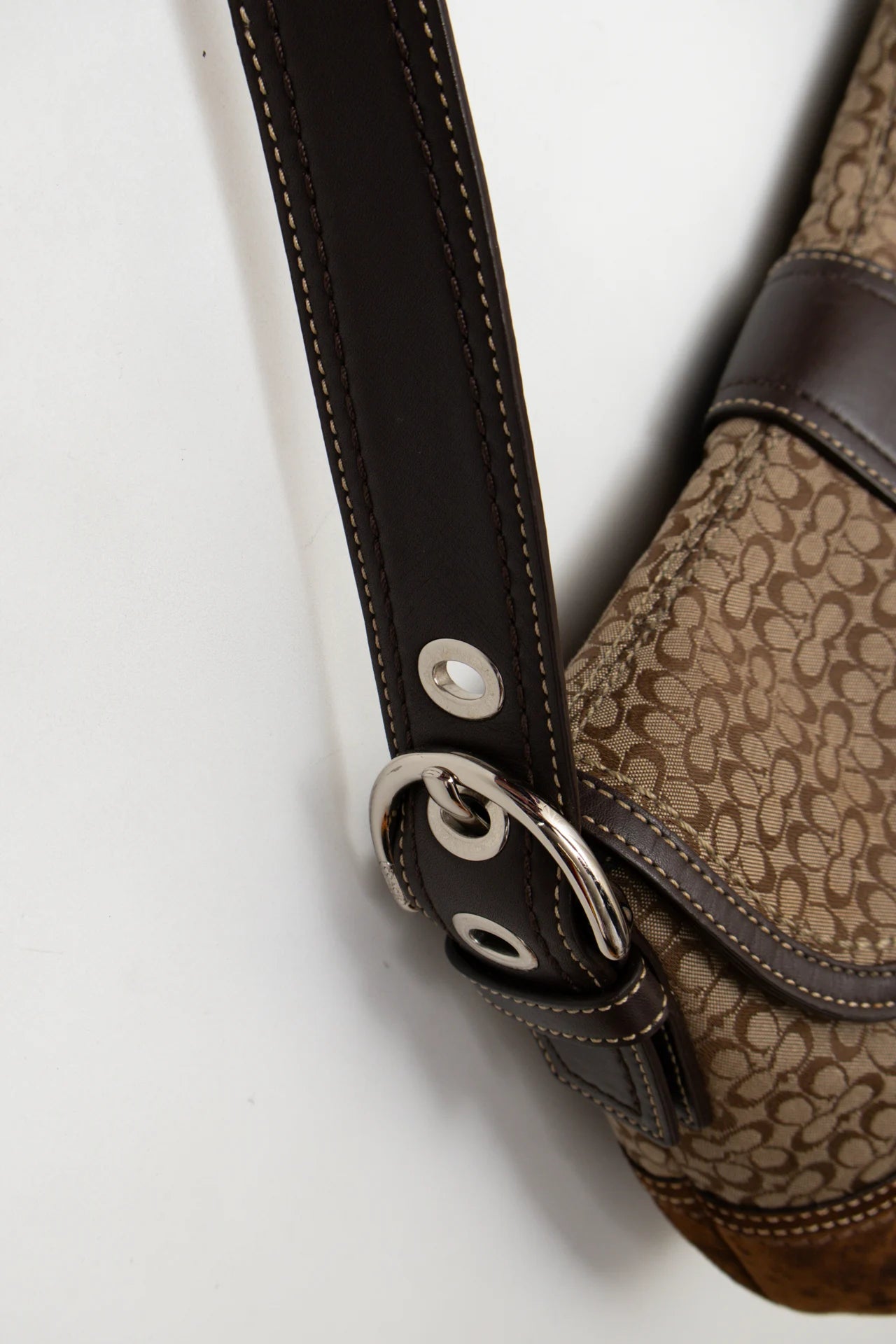 #197 Coach Suede Soho Bag Brown | c. 170