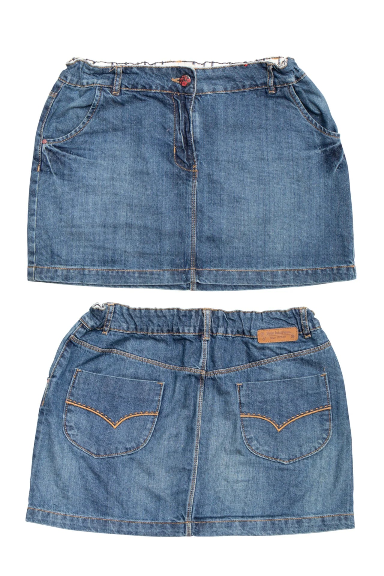 #186 Sailing Denim Denim Mini Skirt Blue | c. 170 | Size 6