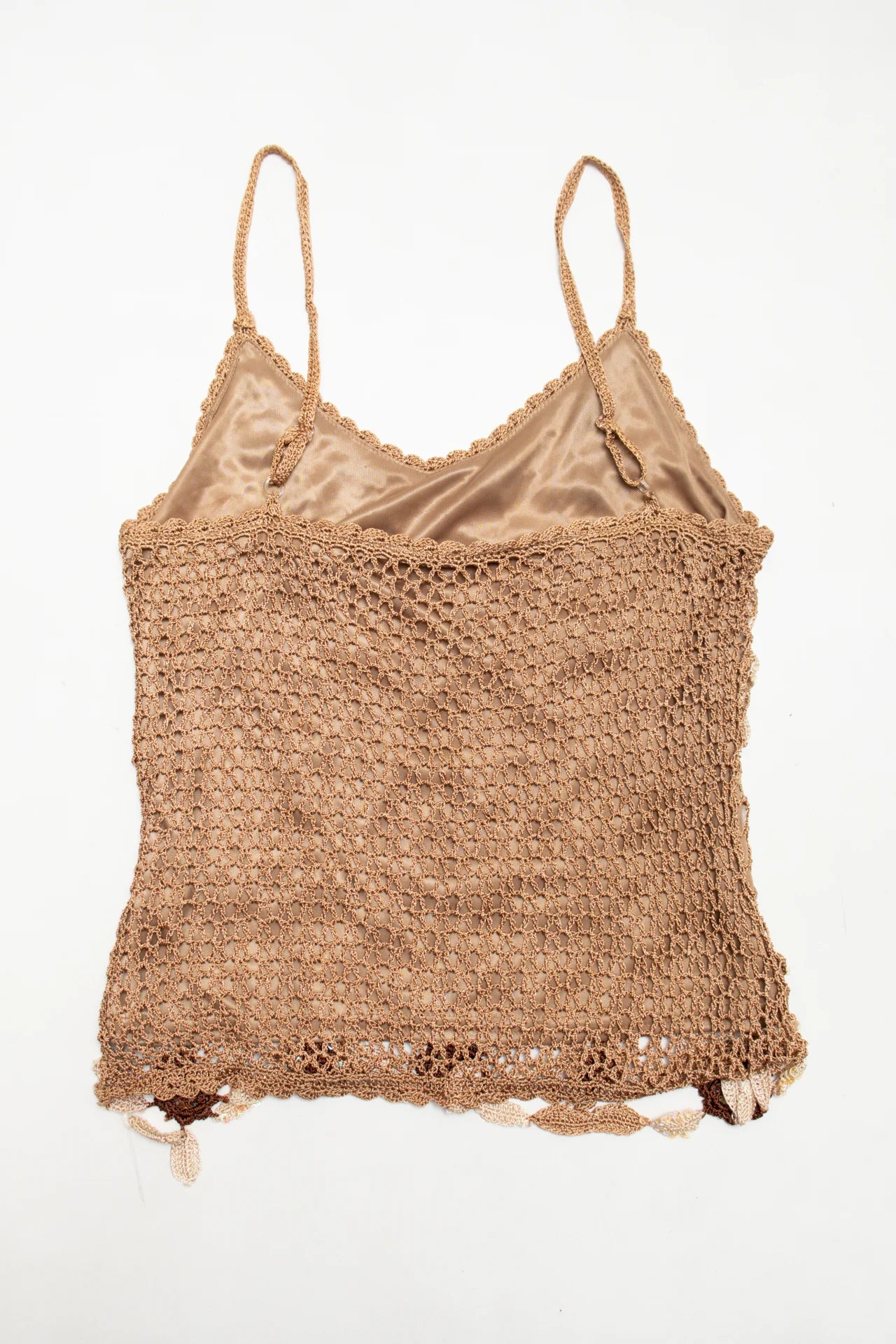 #09 Embellished Crochet Camisole Top Beige | c. 171 | Size 10/12