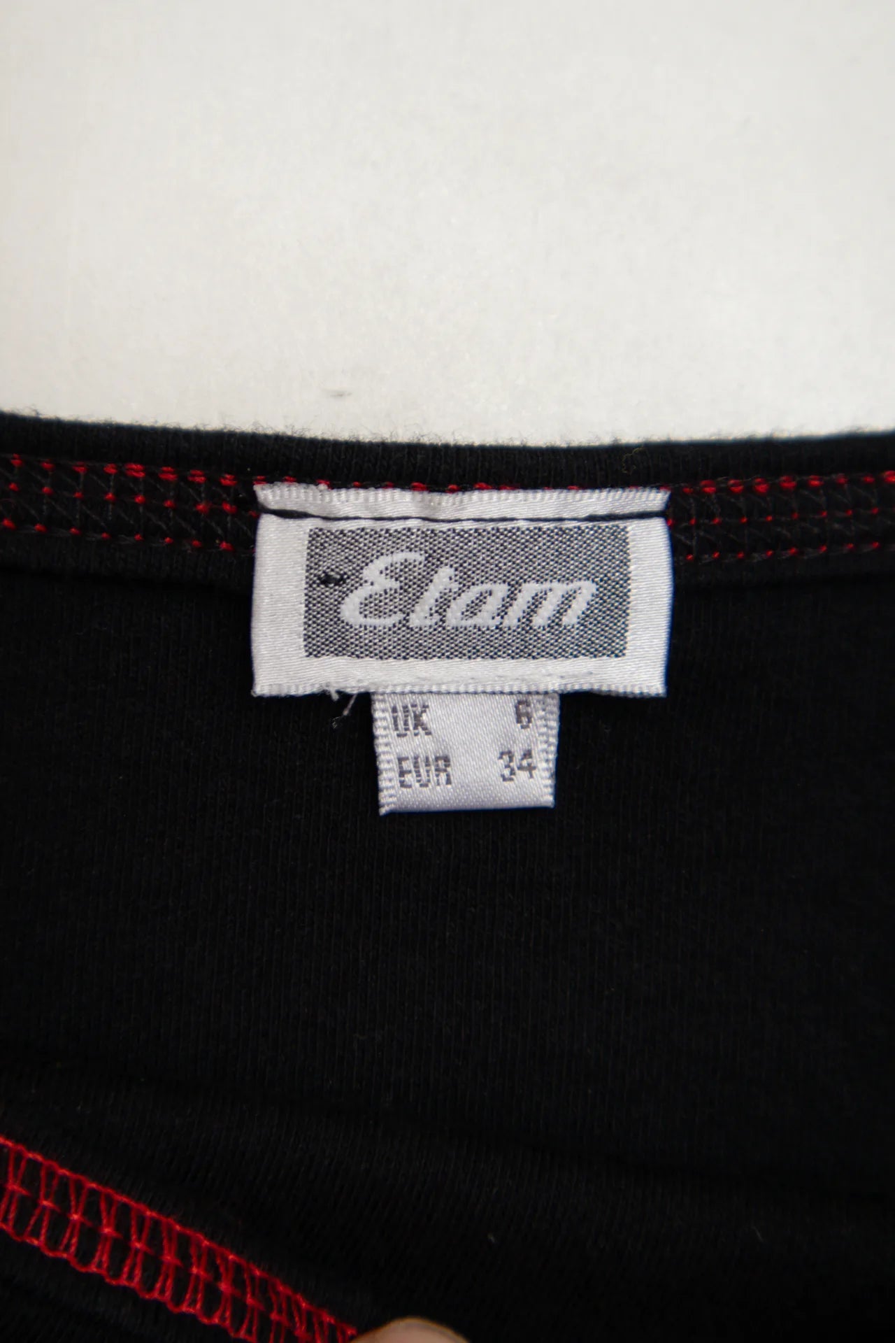 #38 Etam Short Sleeve T-shirt Black | c. 171 | Size 8