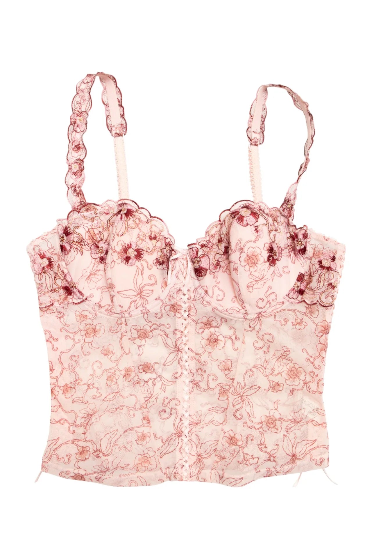 #43 Etam Lace Bustier Camisole Pink | c. 171 | Size 14B / 12