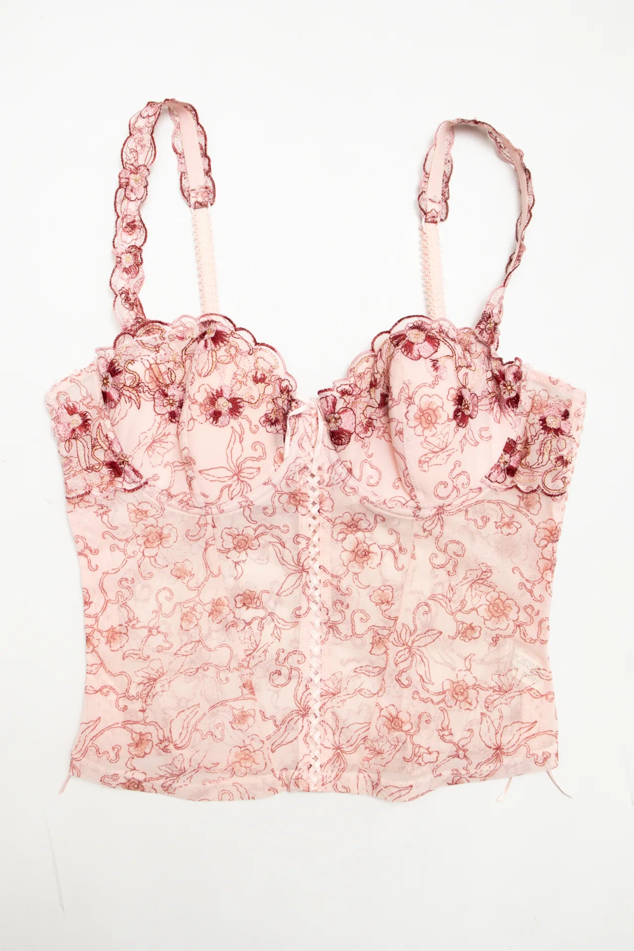 #43 Etam Lace Bustier Camisole Pink | c. 171 | Size 14B / 12