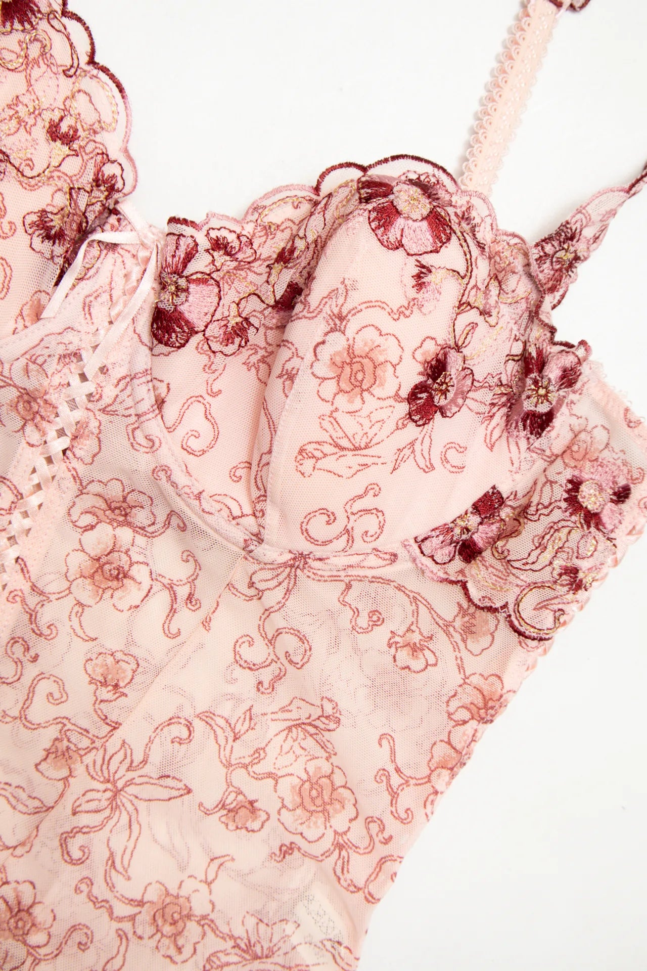 #43 Etam Lace Bustier Camisole Pink | c. 171 | Size 14B / 12