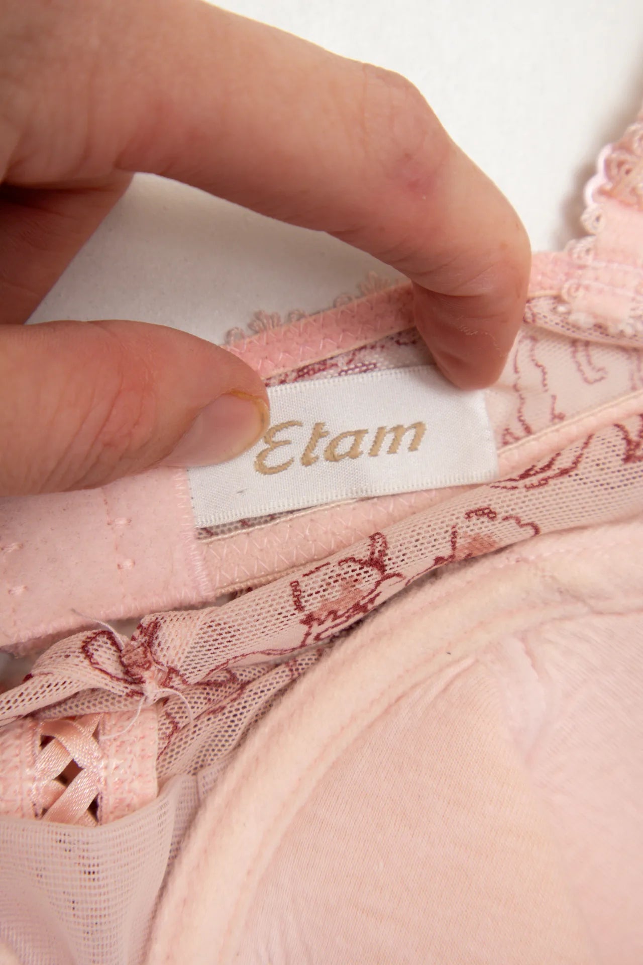 #43 Etam Lace Bustier Camisole Pink | c. 171 | Size 14B / 12