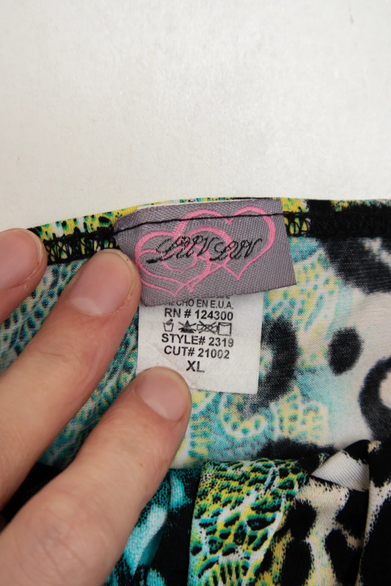 #60 Zappory Printed Halter Top Green | c. 171 | Size 14