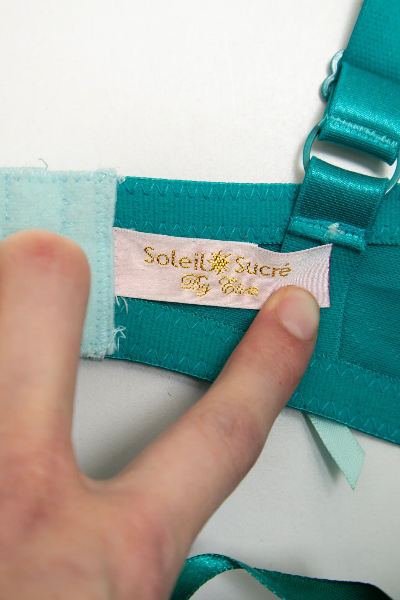 #61 Soleil Sucré Bustier Garter Top Green | c. 171 | Size 8 / 10D