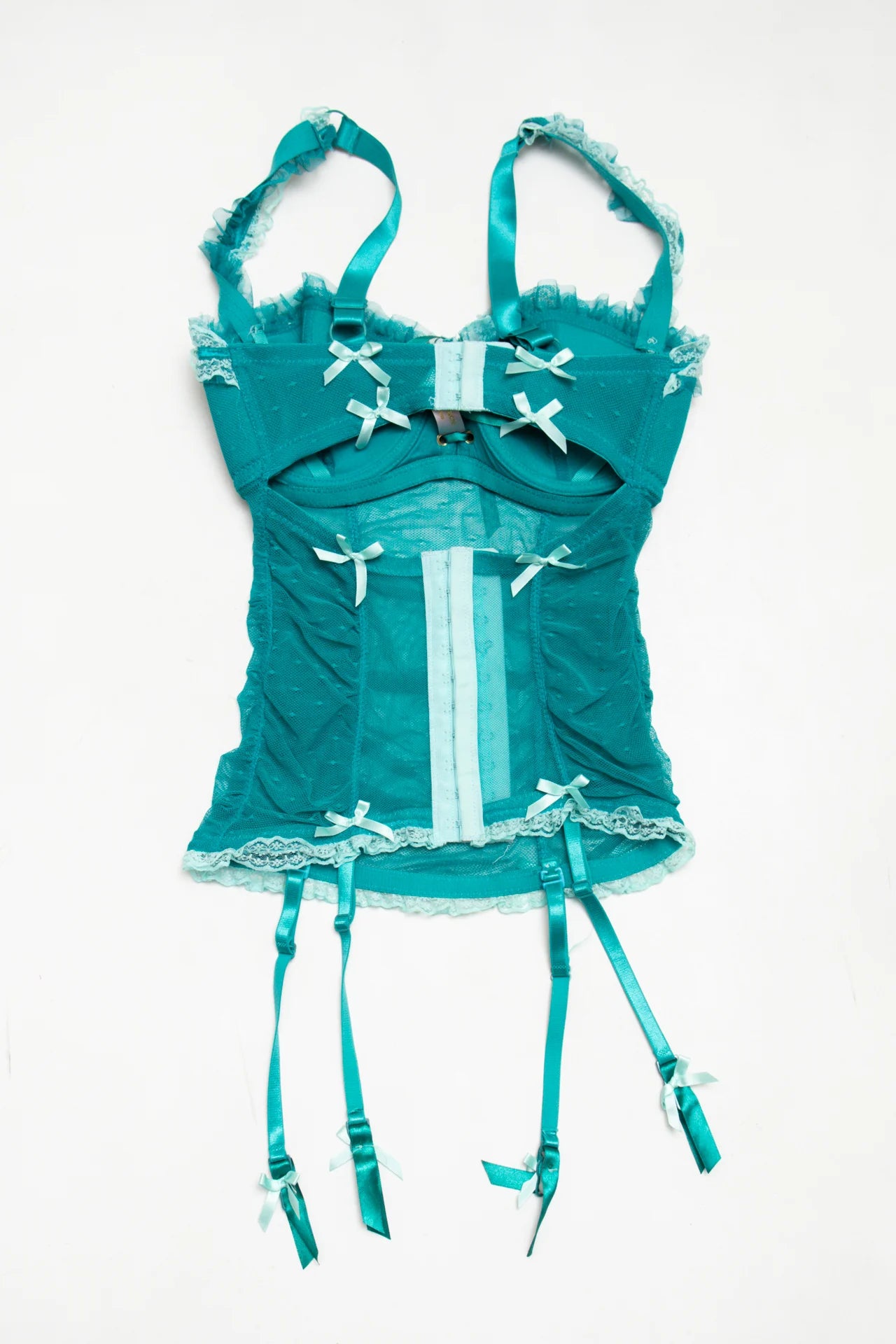 #61 Soleil Sucré Bustier Garter Top Green | c. 171 | Size 8 / 10D