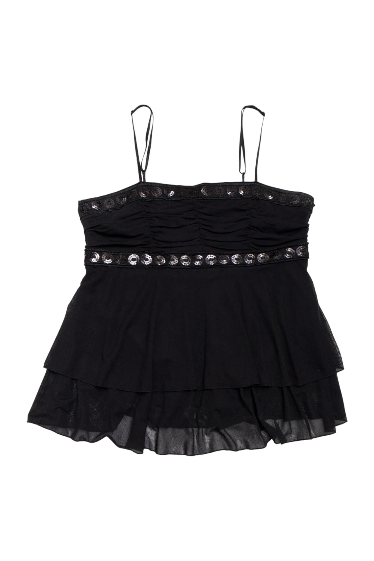 #78 Bisou Bisou Strappy Camisole Top Black | c. 171 | Size 12