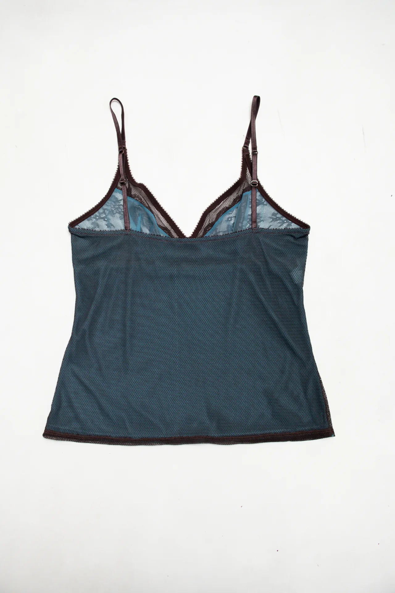 # Lace Mesh Camisole Green | c. 171 | Size 10