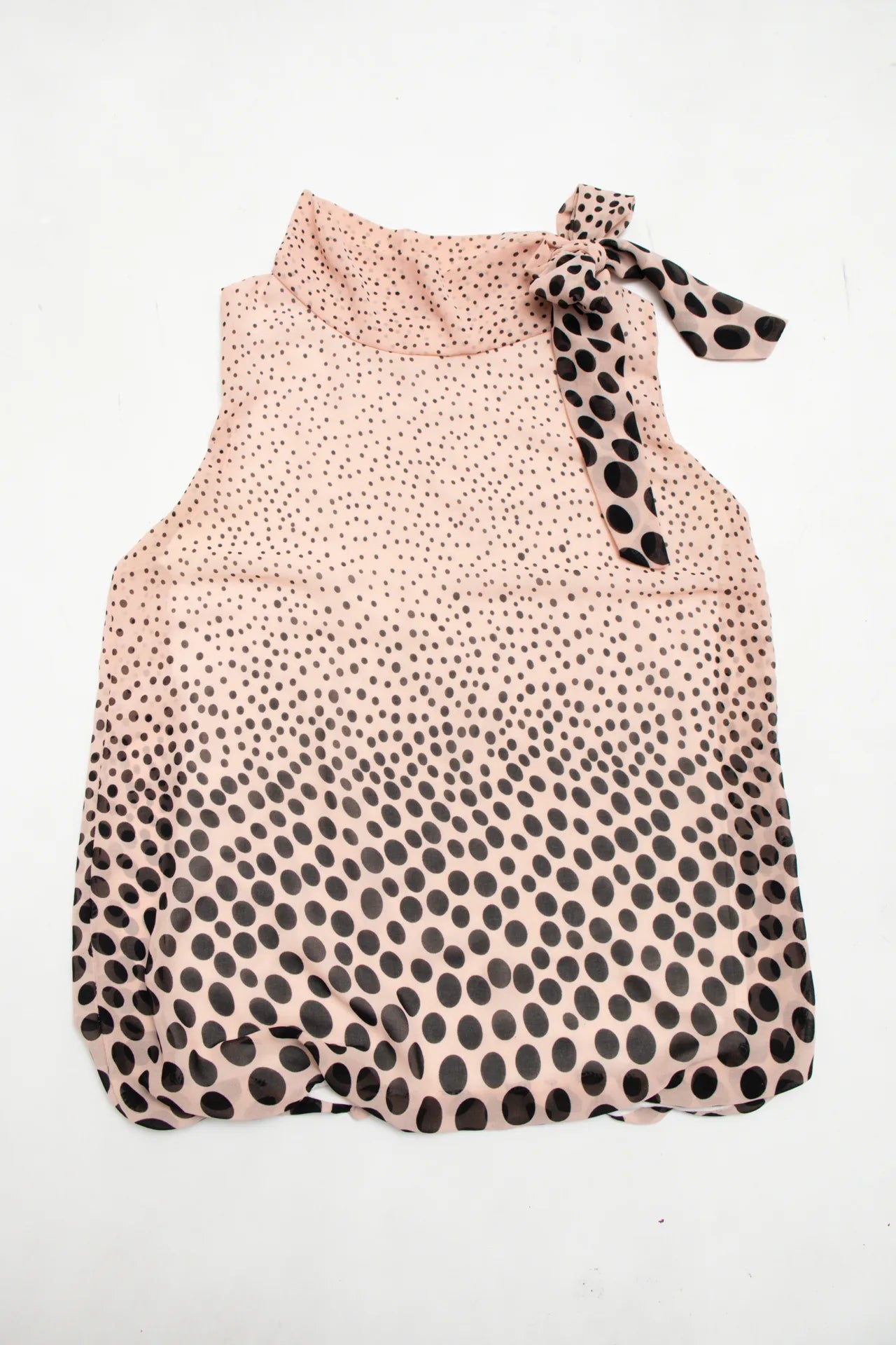 #94 Sleeveless High-neck Bow Blouse Pink | c. 171 | Size 12