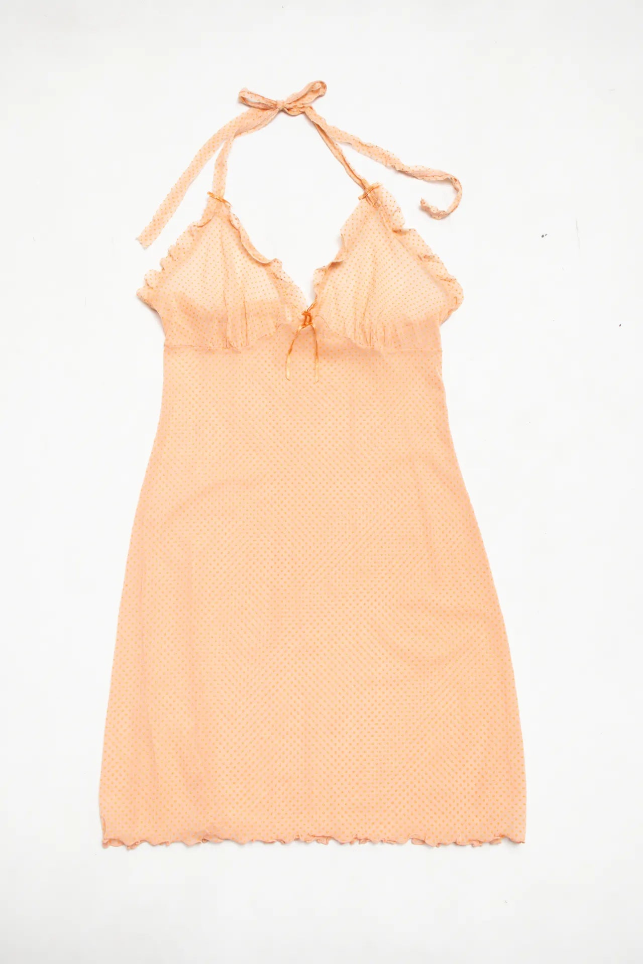 #100 Slip Dress / Nightdress Orange | c. | Size 8
