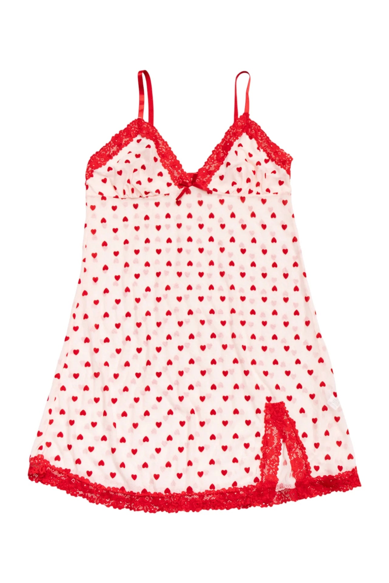 #106 Printed Babydoll Slip Red | c. | Size 12