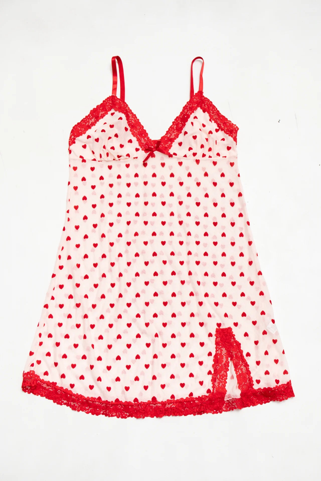 #106 Printed Babydoll Slip Red | c. | Size 12