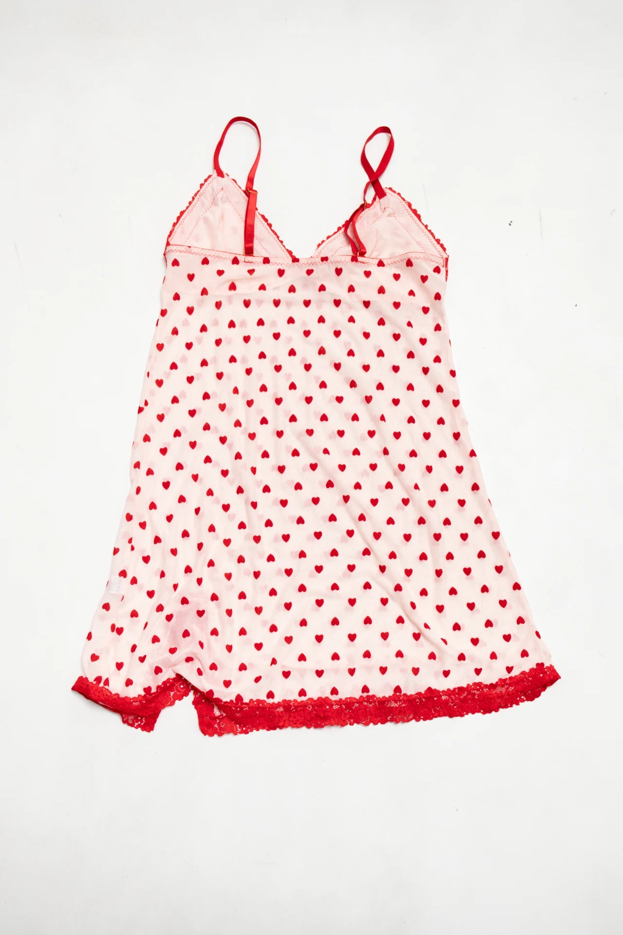 #106 Printed Babydoll Slip Red | c. | Size 12