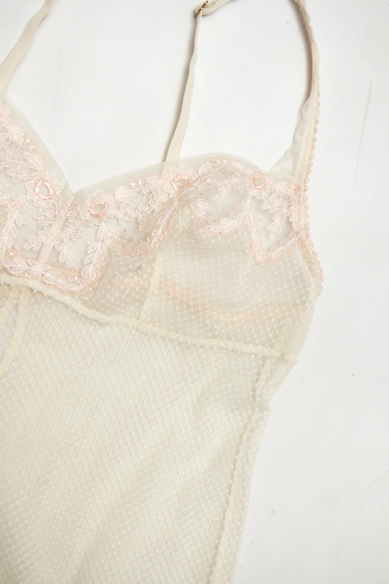 #116 Bendon Mesh Chemise / Slip Beige | c. | Size 10/12