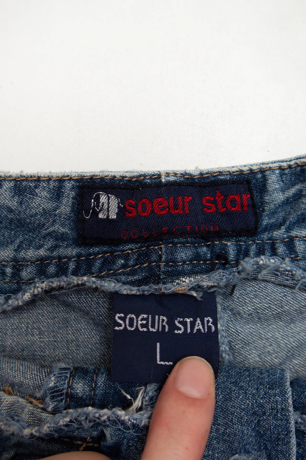 #137 Soeur Star Denim Mini Skirt Blue | c. 171 | Size 8