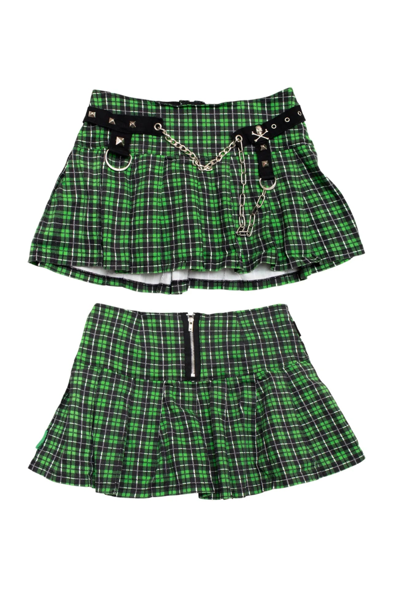 #140 Tripp Nyc Plaid Mini Skirt Green | c. 171 | Size 8