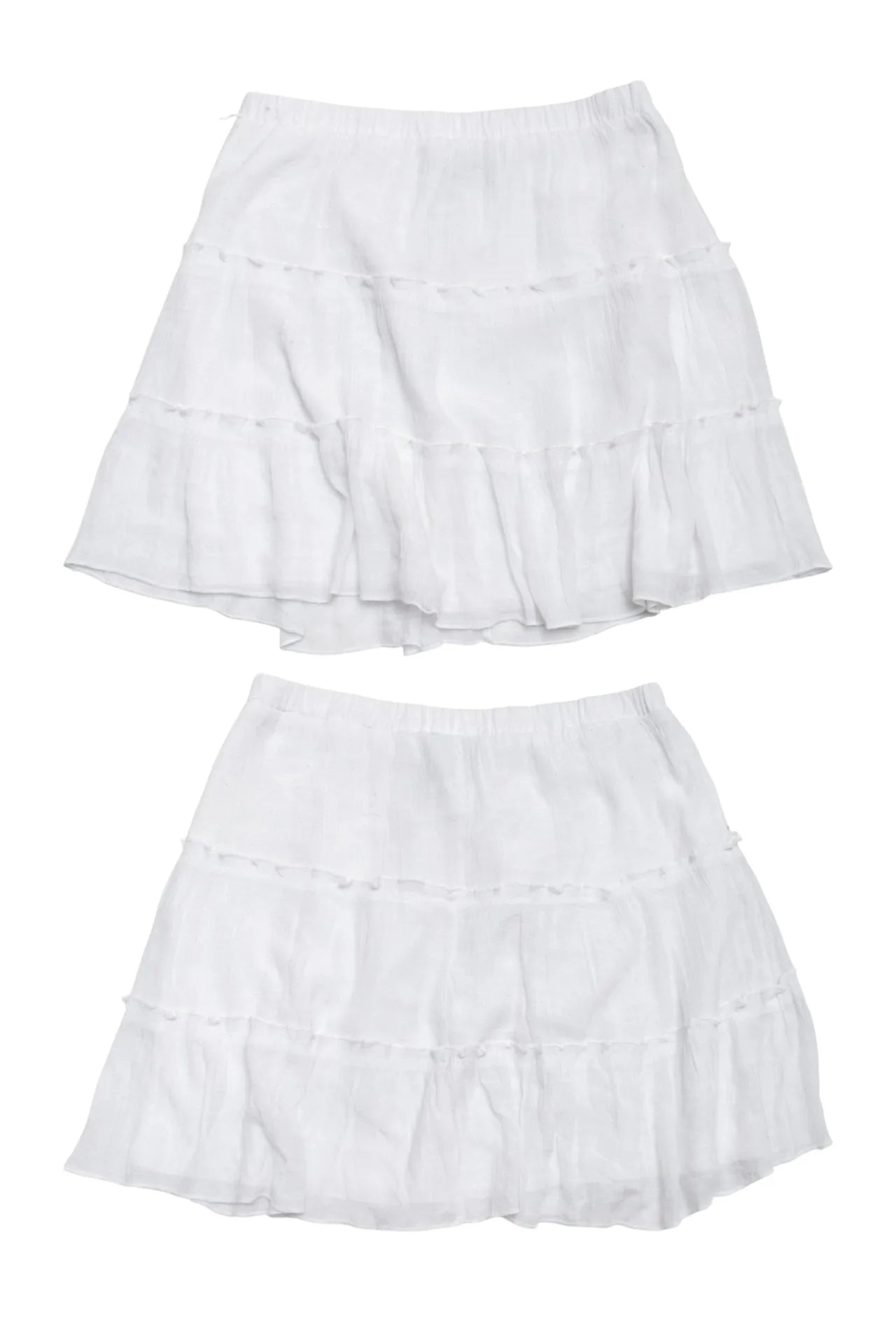 #161 By&by Tiered Mini Skirt White | c. 171 | Size 10