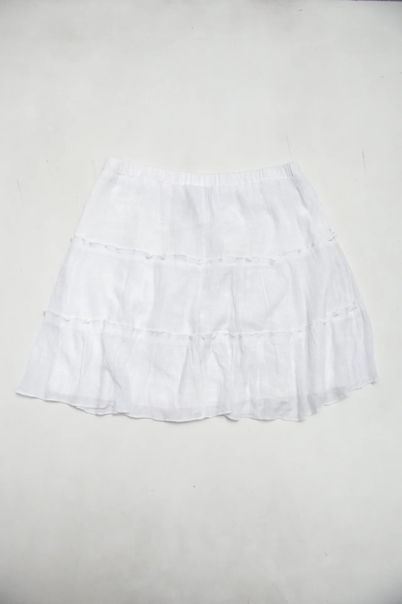 #161 By&by Tiered Mini Skirt White | c. 171 | Size 10