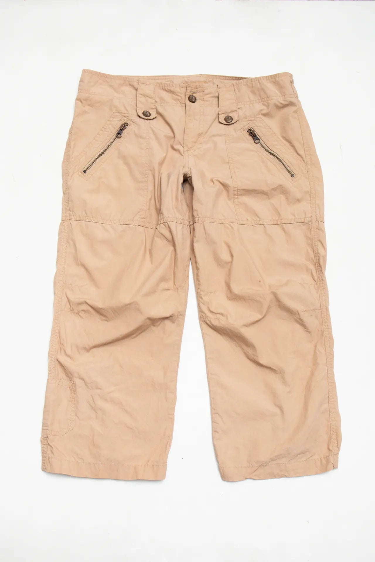 #162 Seethru Soul Cropped Utility Pants Beige | c. 171 | Size 12