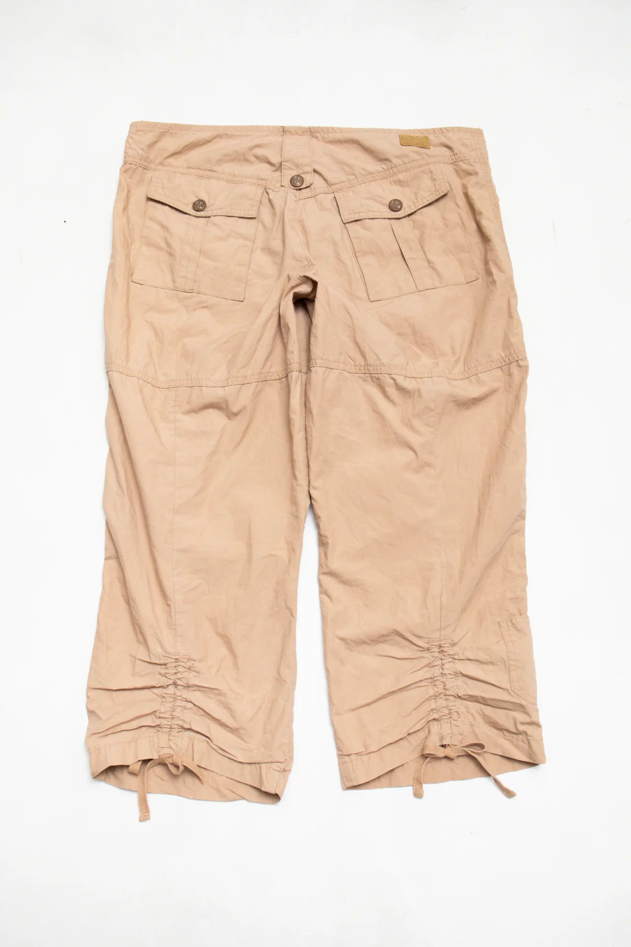 #162 Seethru Soul Cropped Utility Pants Beige | c. 171 | Size 12