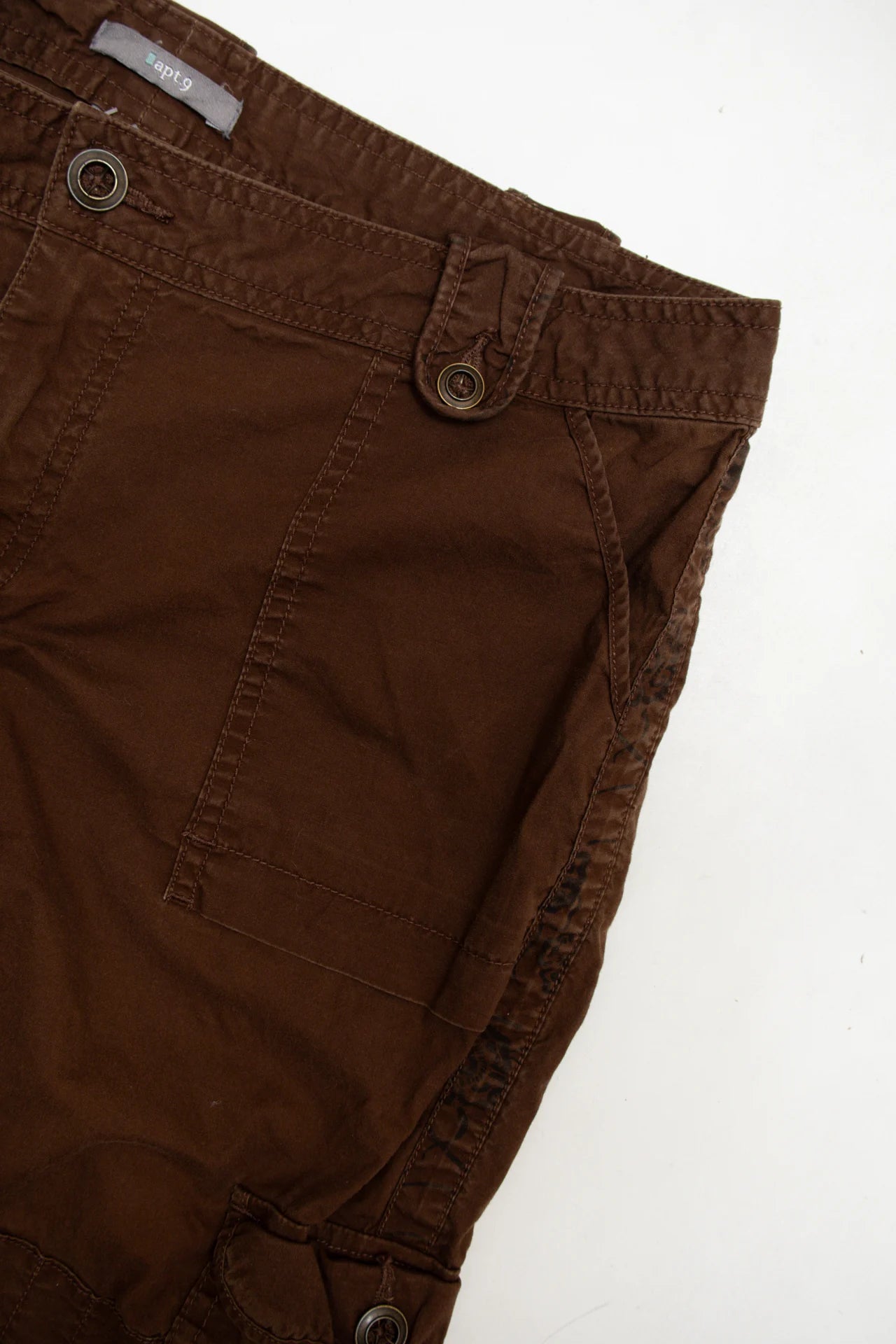 #167 Apt. 9 Cargo Capri Pants Brown | c. 171 | Size 12