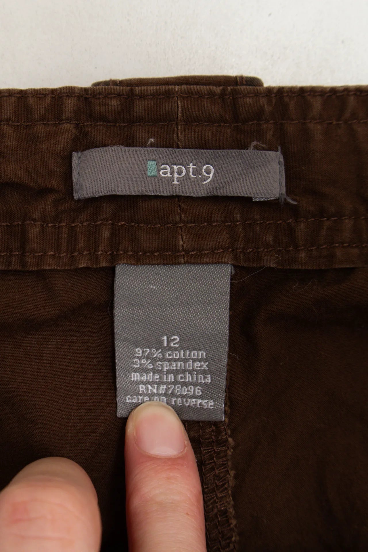 #167 Apt. 9 Cargo Capri Pants Brown | c. 171 | Size 12