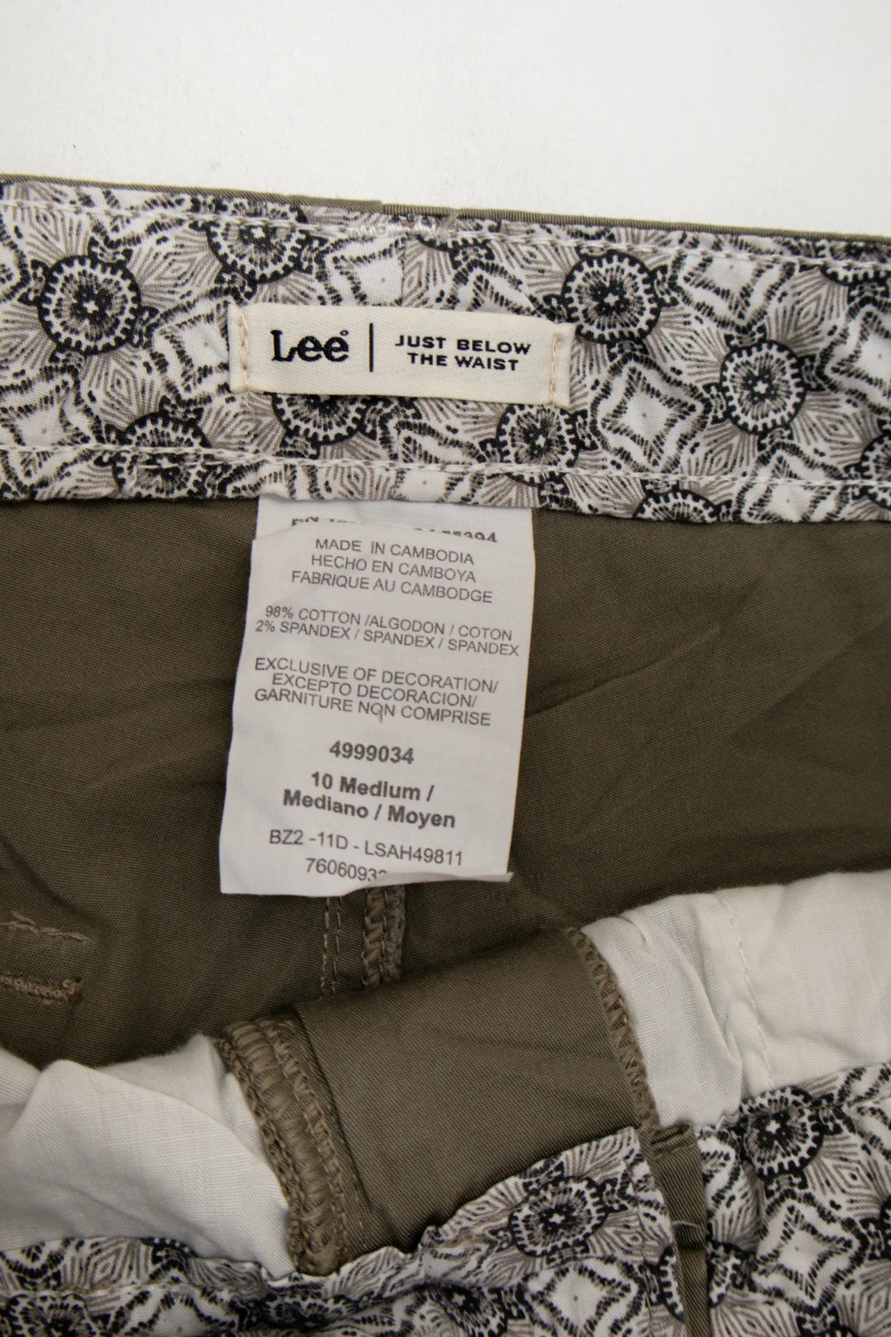 #168 Lee Capri Pants Green | c. 171 | Size 10/12
