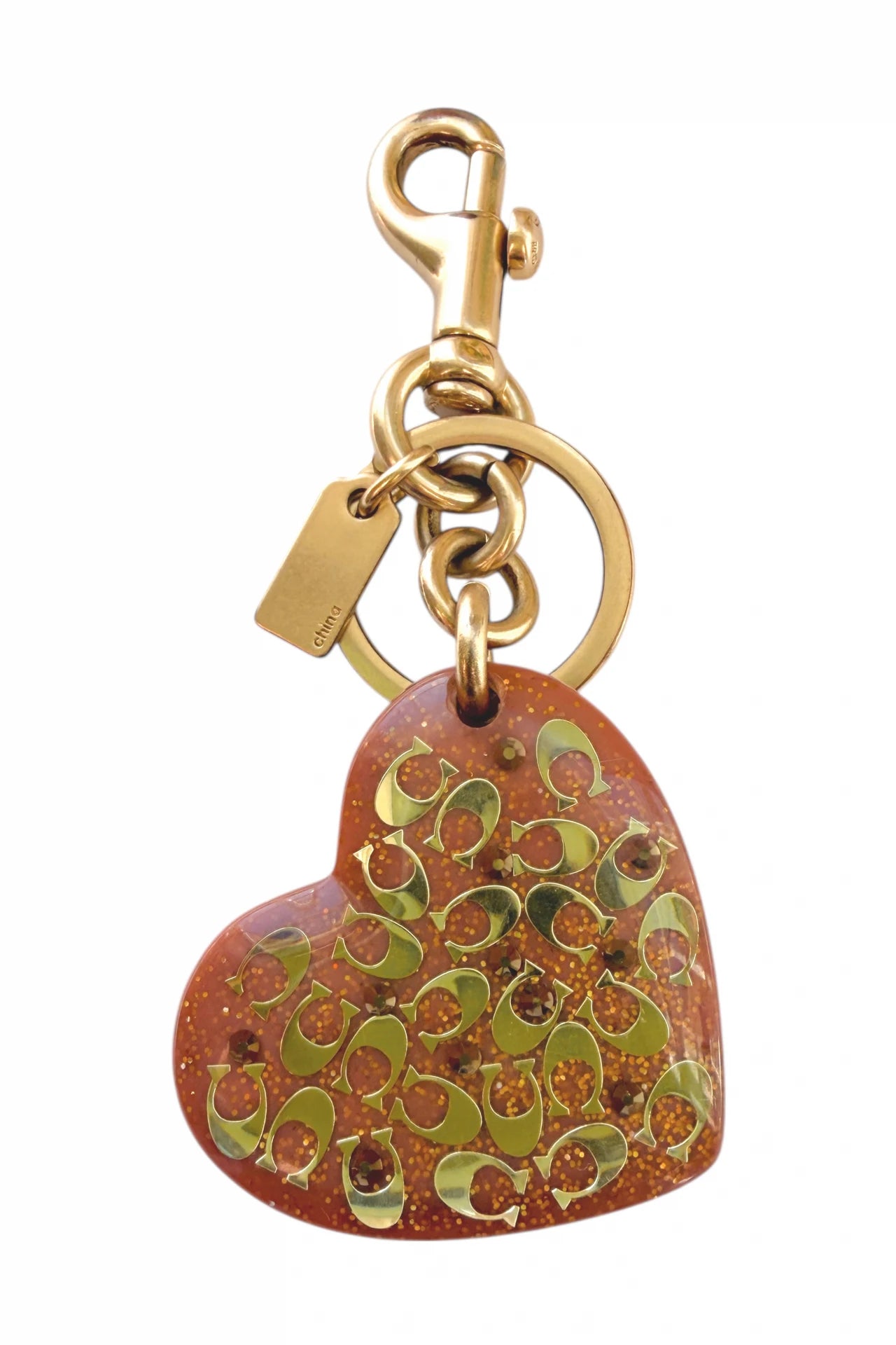 #6 Coach Accessory Keychain / Bag Charm Brown | c. | Size