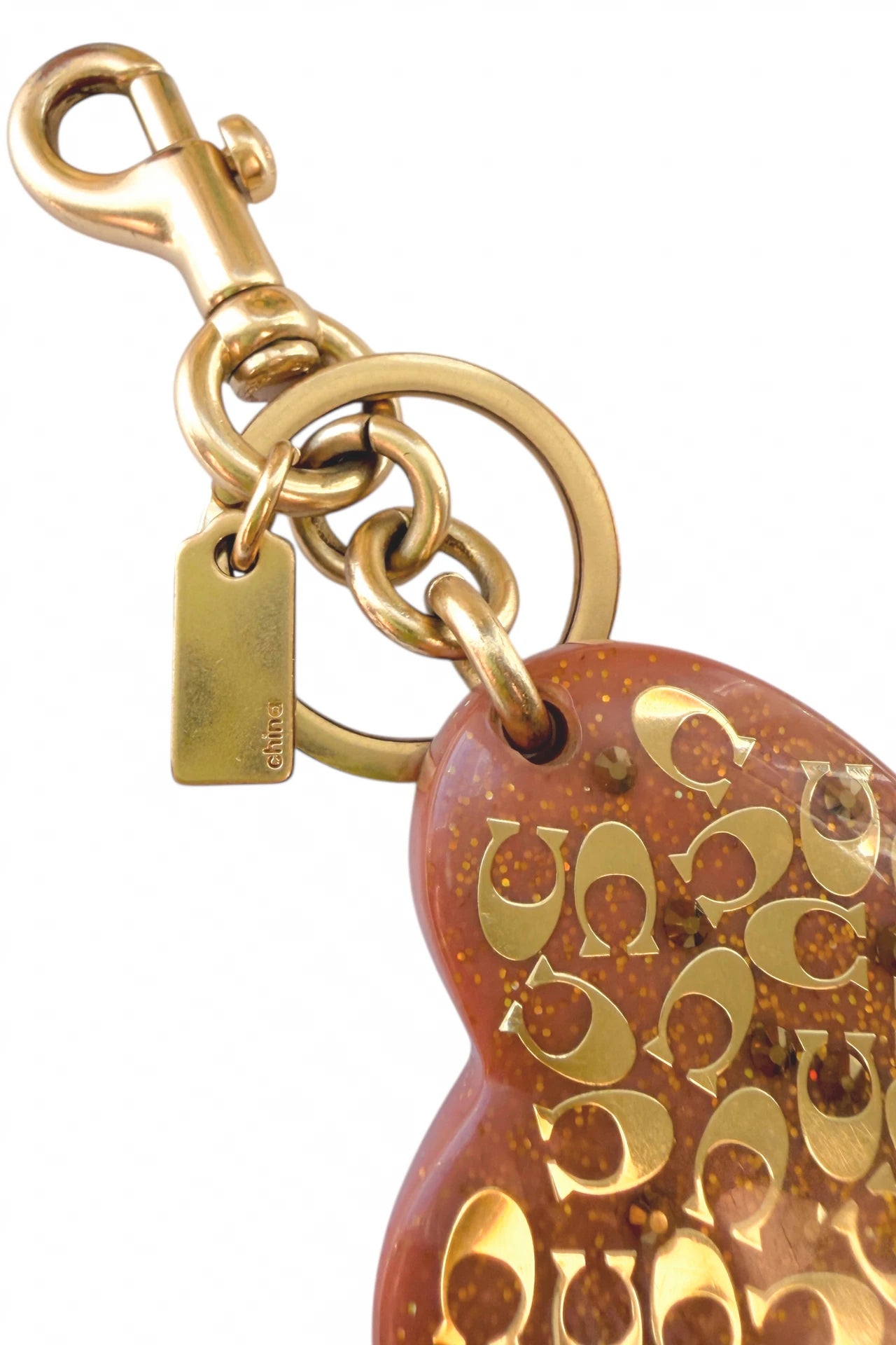 #6 Coach Accessory Keychain / Bag Charm Brown | c. | Size